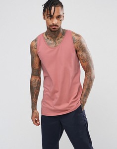 Длинная розовая майка ASOS - Розовый