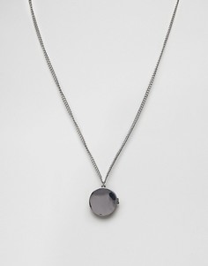Серебристое ожерелье с подвеской ASOS - Серебряный