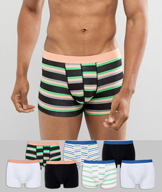Набор из 7 боксеров-брифов в полоску ASOS - Мульти