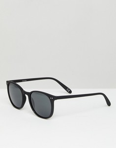 Черные матовые квадратные солнцезащитные очки с дымчатыми стеклами ASOS - Черный
