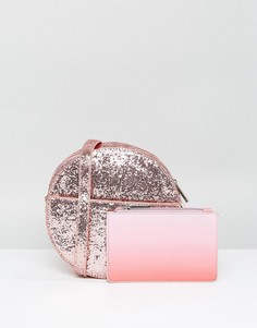 Круглая сумка через плечо с блестками Skinnydip - Розовый