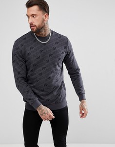 Черный свитшот с принтом adidas Originals CV8599 - Черный