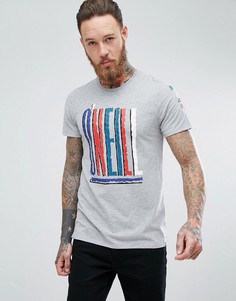 Серая меланжевая облегающая футболка с логотипом ONeill Reissue Heritage - Серый Oneill