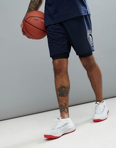 Темно-синие шорты 2 в 1 adidas Basketball Dame CE7350 - Темно-синий