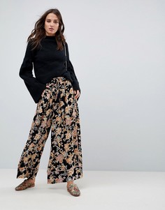 Брюки с принтом Free People - Черный