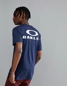 Темно-синяя футболка с логотипом на спине Oakley 50-Bark - Темно-синий
