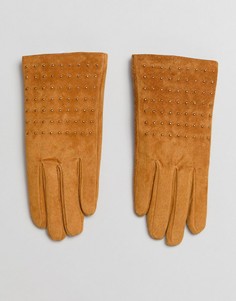 Замшевые перчатки с заклепками New Look - Желтый