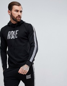 Худи черного цвета со светоотражающей полосой Rose London - Черный