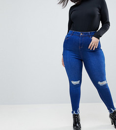 Рваные джинсы скинни New Look Curve - Синий