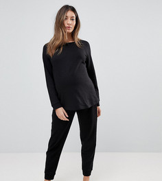 Удлиненный свитшот и джоггеры ASOS Maternity - Черный