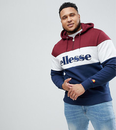 Худи красного цвета с крупным логотипом и молнией 1/4 Ellesse Plus - Красный