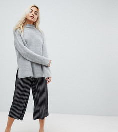 Кюлоты из крепа в полоску ASOS PETITE - Черный