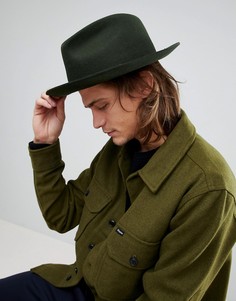Мягкая фетровая шляпа Brixton - Зеленый