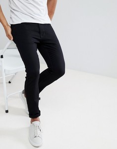 Черные супероблегающие джинсы Burton Menswear - Черный