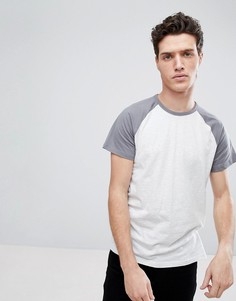 Серая футболка с рукавами реглан Burton Menswear - Серый