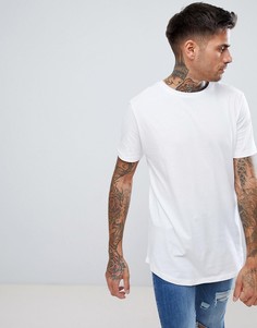 Длинная белая футболка River Island - Белый