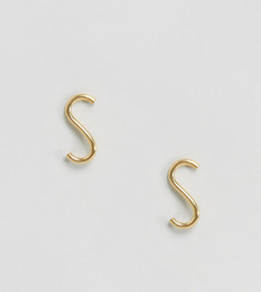 Серьги-гвоздики из позолоченного серебра ASOS - Золотой