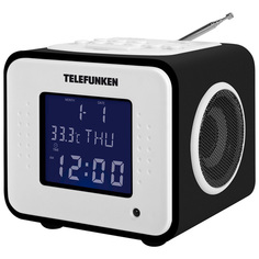 Радио-часы Telefunken TF-1575U Black Wood/Purple
