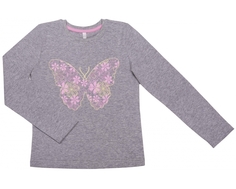 Футболка с длинным рукавом для девочки Barkito &quot;Солнечный день&quot;, серая
