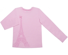 Футболка с длинным рукавом для девочки Barkito &quot;Каникулы в Париже&quot;, розовая
