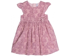 Платье для девочки Barkito «Любимая куколка», розовое с рисунком «цветы»