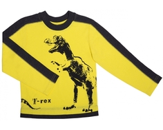 Футболка с длинным рукавом для мальчика Barkito «T-Rex», желтая