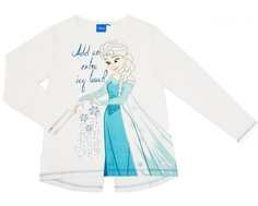 Футболка с длинным рукавом для девочки Disney Frozen, молочная