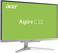 Моноблок Acer Aspire C22-860 Silver DQ.BAVER.003 (Intel Pentium 4405U 2.1 GHz/4096Mb/1000Gb/Intel HD Graphics/Wi-Fi/Cam/21.5/1920x1080/DOS)