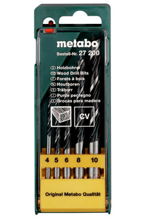 Сверло Metabo CV по дереву 4-10mm 5шт 627200000