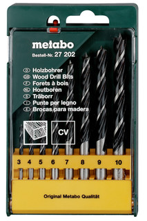 Сверло Metabo CV по дереву 3-10mm 8шт 627202000