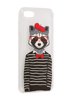 Аксессуар Чехол iPapai Hipsta Animals Енот Silicone для APPLE iPhone 7