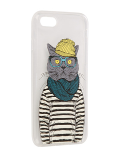 Аксессуар Чехол iPapai Hipsta Animals Кот Silicone для APPLE iPhone 7