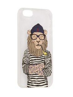 Аксессуар Чехол iPapai Hipsta Animals Лев Silicone для APPLE iPhone 5 / 5S