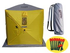 Палатка Helios Куб 1.8х1.8 Yellow-Grey 0042783