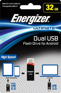 USB Flash Drive 32Gb - Energizer Ultimate Dual USB-A/microUSB FOTANU032R