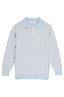 Голубой джемпер с ромбами Bubbles