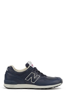 Синие кожаные кроссовки №576 New Balance