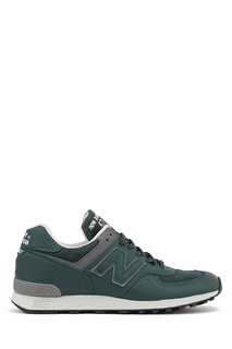 Зеленые кроссовки из кожи №576 New Balance