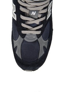 Синие кроссовки из замши и текстиля №991 New Balance