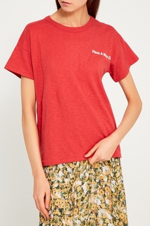 Красная футболка с надписью Rag&;Bone