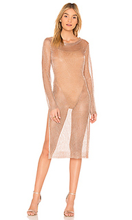 Violet double slit metallic dress - by the way.