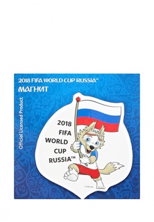 Магнит 2018 FIFA World Cup Russia™ FIFA 2018 картон Забивака "Болеем за наших!"