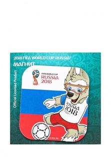 Магнит 2018 FIFA World Cup Russia™ FIFA 2018 картон Забивака "Удар!" триколор