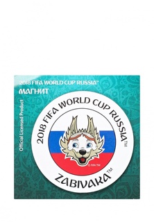 Магнит 2018 FIFA World Cup Russia™ FIFA 2018 картон Забивака "Улыбайся!" триколор