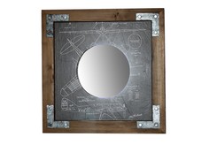 Зеркало авиатор (la neige) серый 70.0x70.0x4.0 см.