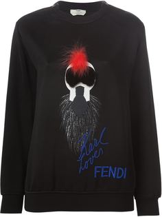 толстовка с вышивкой Fendi