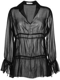 sheer ruffled blouse Mara Mac