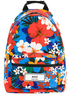 floral print backpack Ami Alexandre Mattiussi