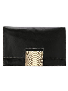 snakeskin panel clutch Mara Mac