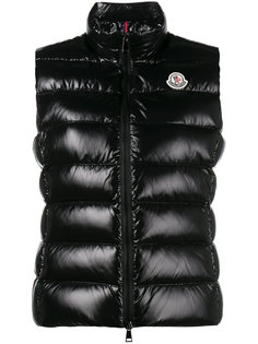 дутый жилет с логотипом  Moncler